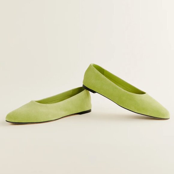 Reformation Maren Ballet Flat Green - Size 8 - Picture 1 of 9
